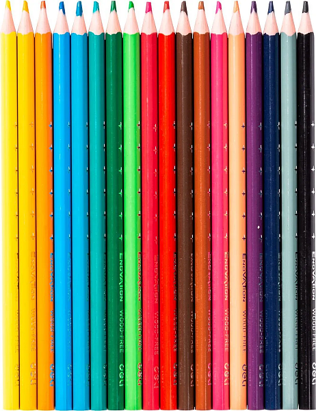 Карандаши 18 цв. Deli Enovation трехгран. пластик коробка/европод.