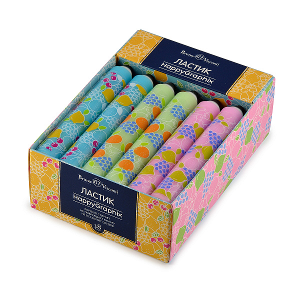 Ластик "HappyGraphix Fresh Fruit" 3 цвета 