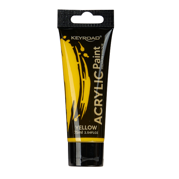 Акрил 75 мл туба KEYROAD художественный желтый