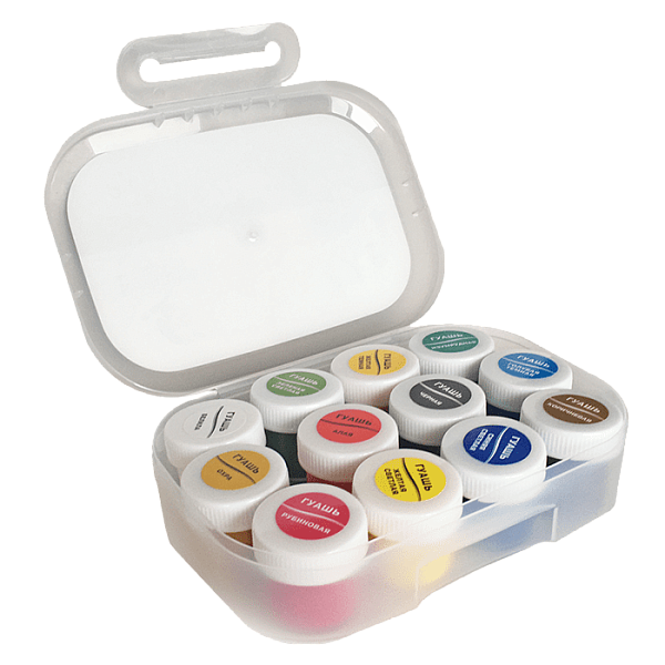 Гуашь 12 цветов по 20 мл. "Классика" в контейнере