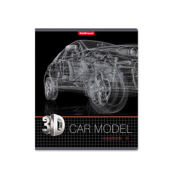 Тетрадь 48 л. кл. "3D Grid", выборочный УФ-лак ErichKrause 