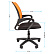 Кресло оператора Helmi HL-M96 R "Airy", спинка сетка оранжевая/сиденье ткань черная, пиастра