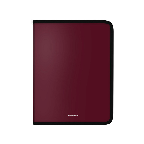 Папка для тетрадей А4 молния вокруг, ErichKrause® Matt Blackberry Marsala, ассорти 