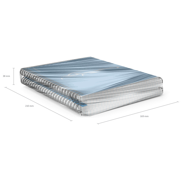 Тетрадь 80 листов в клетку пластиковая обложка на спирали ErichKrause Mirage, синий, A5, 