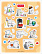 Набор НАКЛЕЕК А6 4 л. "Приключения кота Пирожка" в пакете с европодвесом