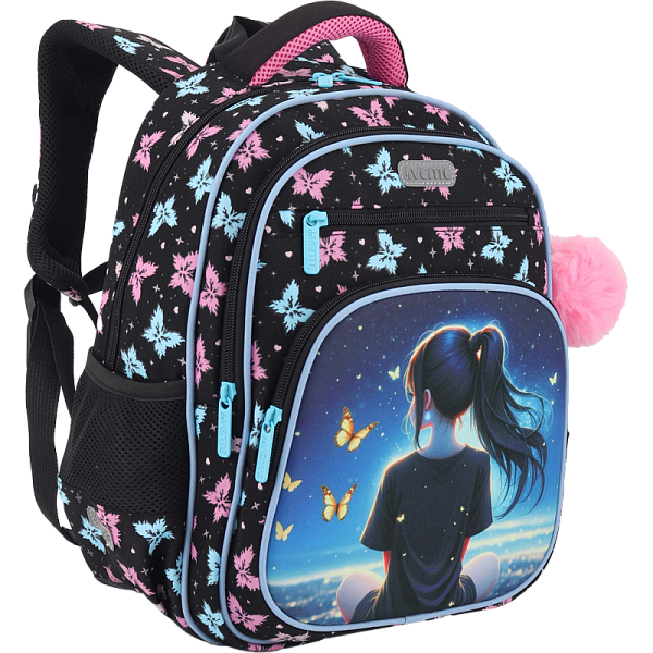Рюкзак "deVENTE. Grade. Butterfly Dreams" школьный жесткий 37x28x16 см (16 л) вес 700 г, плотный износостойкий полиэстер с водоотталкивающей пропиткой, 2 просторных отделения на молнии (одно отделение с разделителями для учебников, другое отделение с