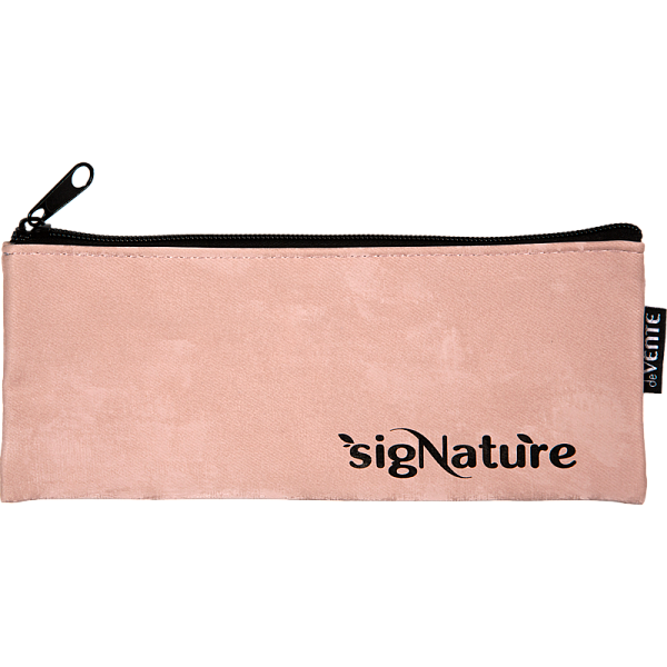 Пенал "deVENTE. sigNATURE" пудровый, 215x90x10 мм плоский, матовая фактурная антивандальная искусственная кожа до -40C, отделение на молнии, плоский для 35 предметов, 