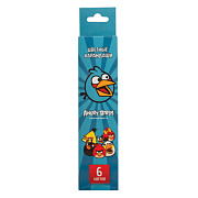 Карандаши 6 цв. "ANGRY BIRDS-1" к/уп., европодвес