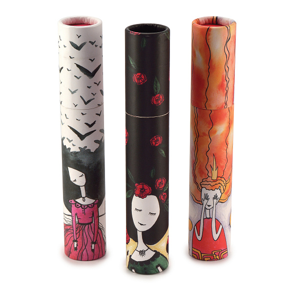 Ручка шариковая 0,7 мм "DreamWrite. Принцессы" в тубусе СИНЯЯ, 3 ВИДА 