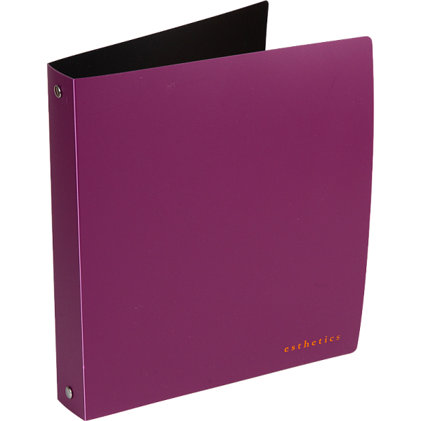 Папка 4 кольца "deVENTE. Esthetics" A5 (200x225x35 мм) Ø 30 мм, непрозрачная бургунди, полипропилен 1000 мкм, фактура "soft-touch" для бумажных блоков и вкладышей, внутренний карман 160 мкм, индивидуальная упаковка,