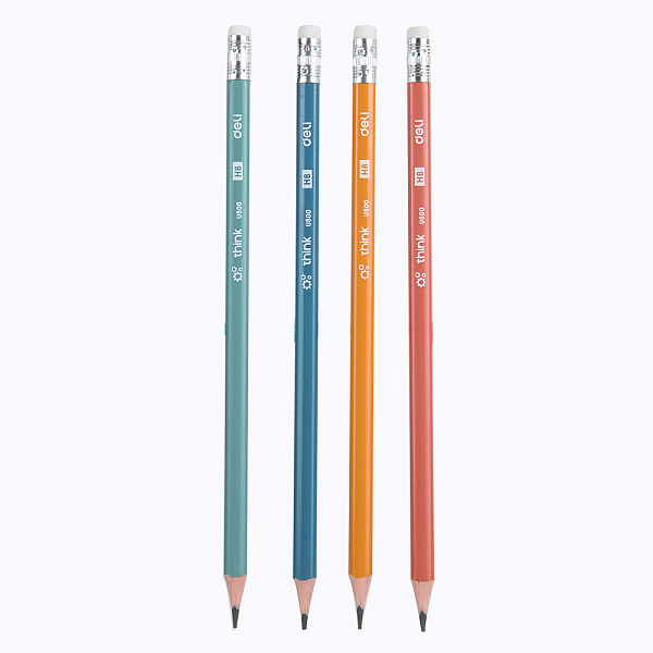 Карандаш ч/г HB с ластиком Deli трехгран. пластик