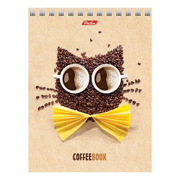 Блокнот А6 40 л. кл. на гребне "CoffeeBook"