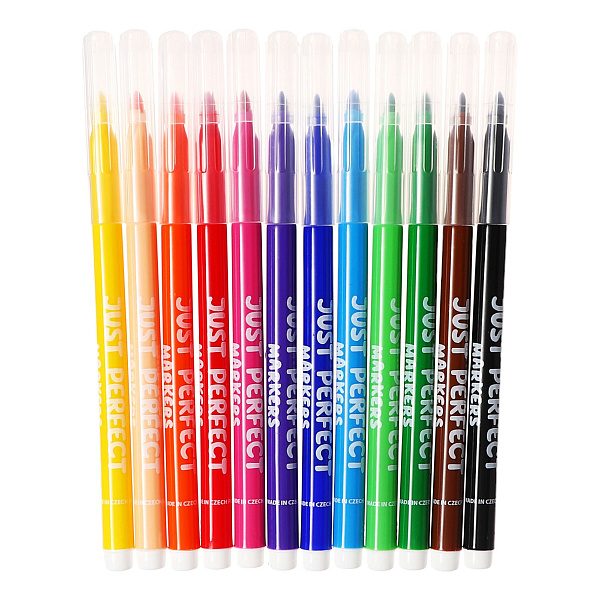 Фломастеры 12 цв JUST PERFECT не высыхающие Centropen