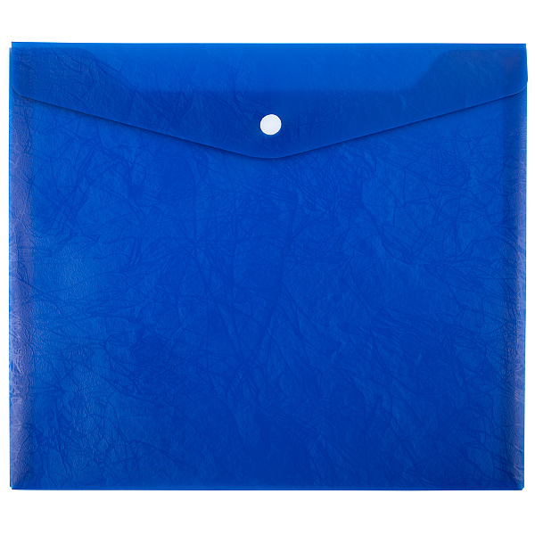 Папка-конверт для тетрадей с кнопкой A5+ "Expert Complete" Premier 180 мкм волокно синий new ЕС2113002