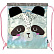 Сумка для сменной обуви "deVENTE. Lucky Panda" 35x40 см, блестящая ткань, на толстой веревочной завязке, аппликация в виде меховых ушек