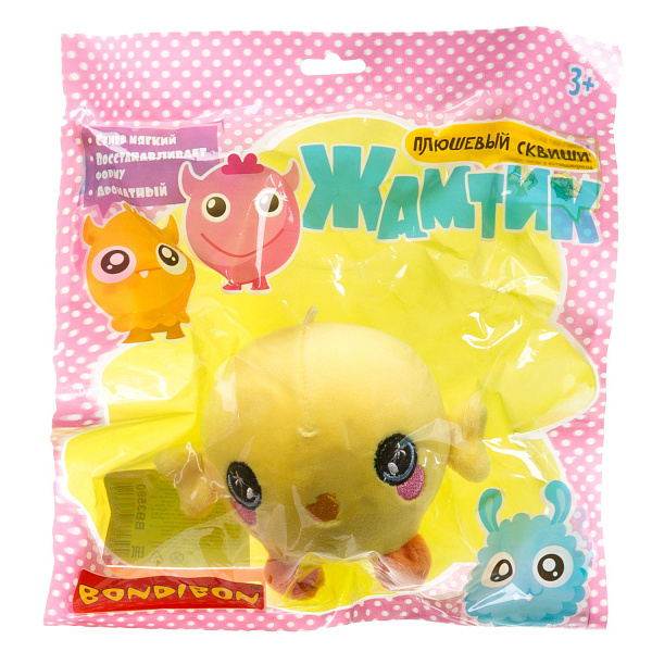 Плюшевый сквиши  Bondibon «ЖАМТИК», цыпленок, PAC 