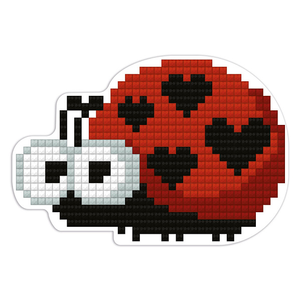 Алмазная мозаика  "ФРЕЯ" магнит "Божья коровка" 8.5 х 6 см