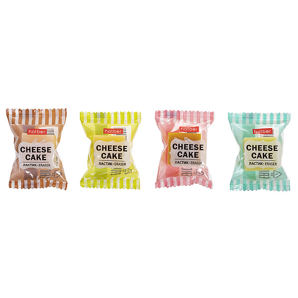 Ластик Hatber Cheese cake/Чизкейк PVC в картонной Дисплей-витрине
