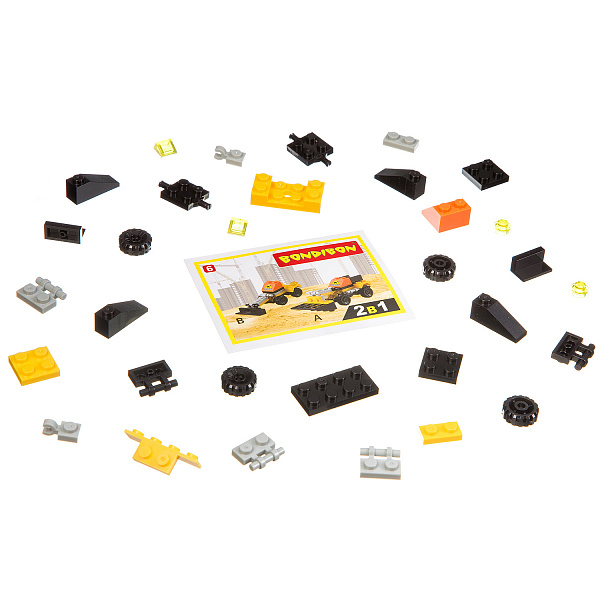 Конструктор-мини Bondibon стройка, CRD 13,5х20 см, в ассорт. 8 видов, арт. М7614-1.