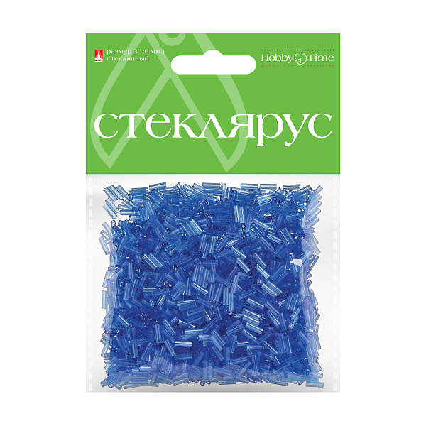 Стеклярус прозрачный, 6 мм, 60 гр, СИРЕНЕВЫЙ, №5