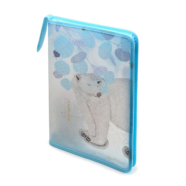 Папка на молнии А4 с окантовкой "БЕЛАЯ МЕДВЕДИЦА" 2 вида