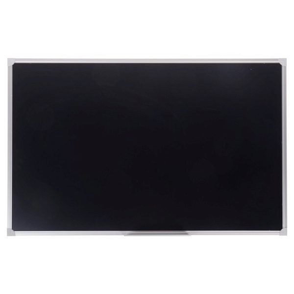 Магнитная меловая доска 100x150 см, черная, в алюминиевой раме