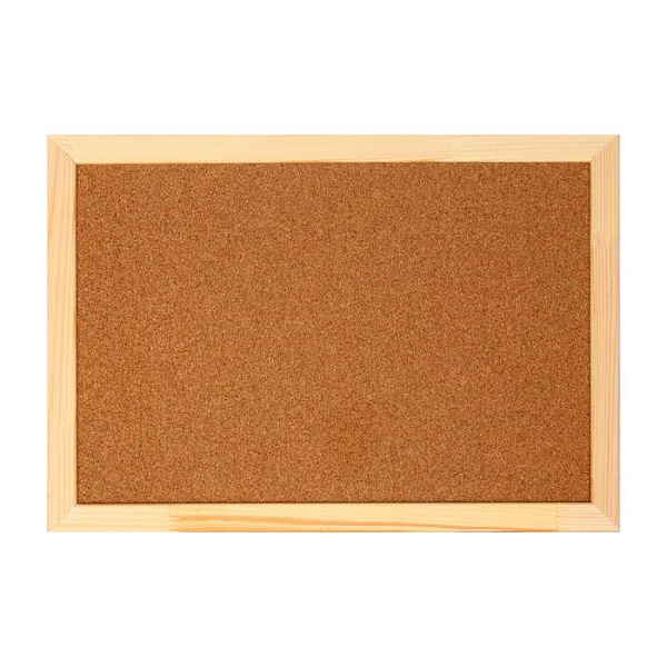 Пробковая доска 30x45 см, в деревянной раме