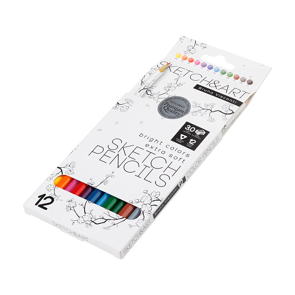 СКЕТЧ КАРАНДАШИ 12 цв. "SKETCH&ART", 