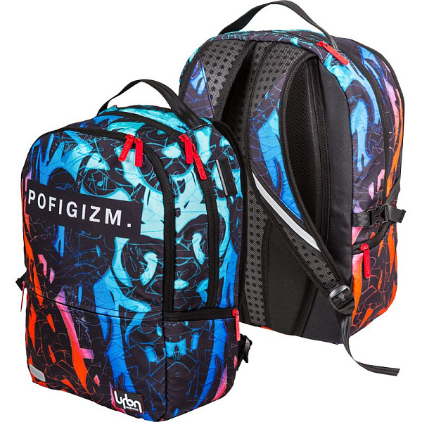 Рюкзак подростковый "deVENTE. Label. Pofigizm" 39x30x17 см (19 л) вес 750 г, эргономичная спинка