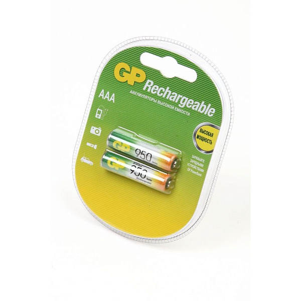 Аккумулятор ААА GP 950mAh, 2 шт., цена за блистер  
