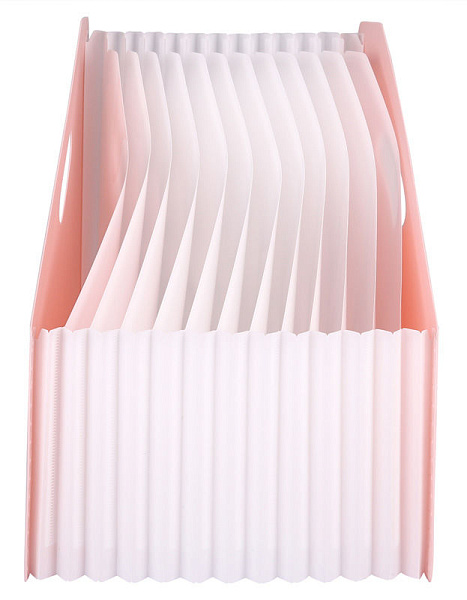 Лоток вертикальный Deli Macaron 13отд. складной для бумаг A4 ассорти полипропилен