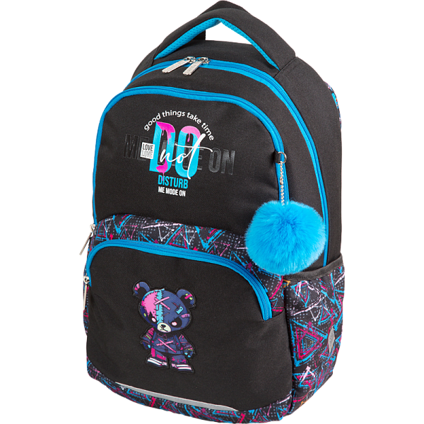 Рюкзак "deVENTE. Fit26. No Disturb Mode" школьный 39x26,5x15,5 см (18 л) 500 г, 2 отд. на молнии, одно с уплотненным отделением для ноутбука до 15 дюймов и книг и карманом для учебников, второе с органайзером, передний карман на молнии c карабином дл