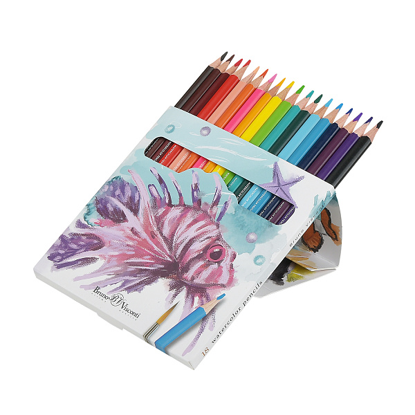 Карандаши 18 цв. акварельные "DREAM WORLD"