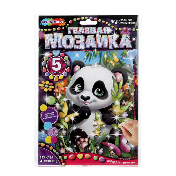 Мозаика гелевая 17x23 см Пандочка с бамбуком МУЛЬТИ АРТ 