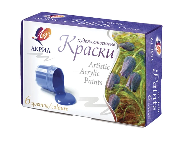 Акрил 6 цв. 15 мл. Луч банка