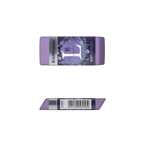Ластик ErichKrause Lavender (в коробке по 32 шт.)