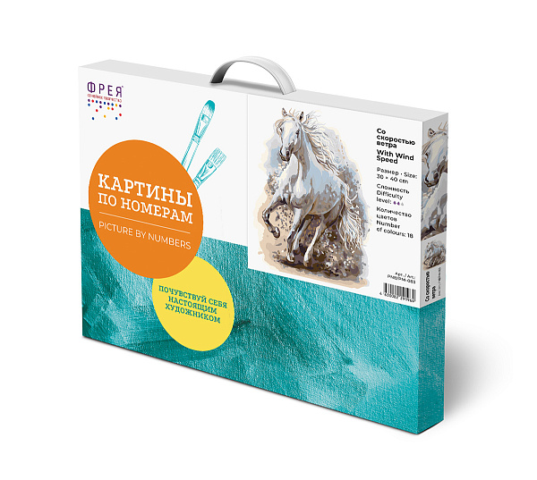 Картина по номерам 40*30 "Со скоростью ветра" "ФРЕЯ"