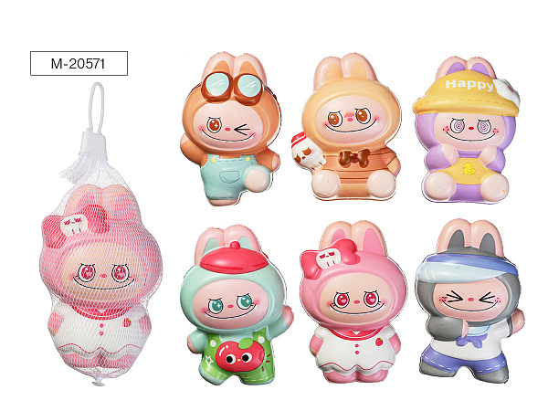 Игрушка-антистресс ЗУБАСТИК 11.5*7.5 см, ассорти 6 дизайнов, ПВХ- сетка