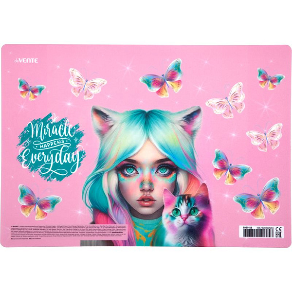 Покрытие настольное для лепки "deVENTE. Miracle" 33x23 см, пластиковое 600 мкм, с цветным рисунком