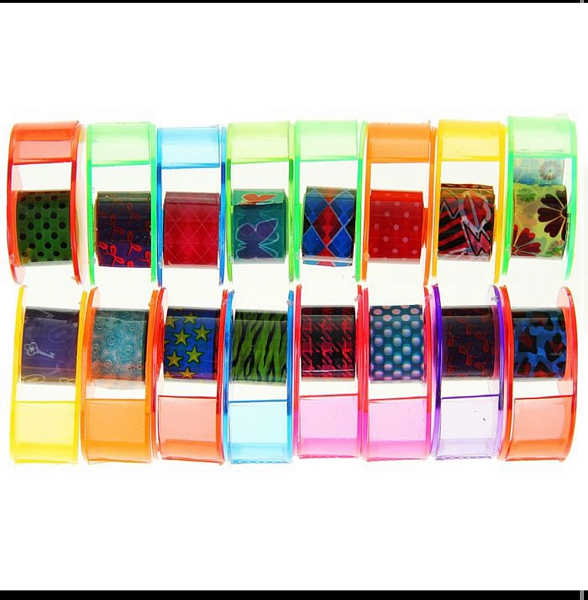 Клейкая лента цветная 12мм*2,8м INDEX в диспенсере МИКС (спайка 45шт)