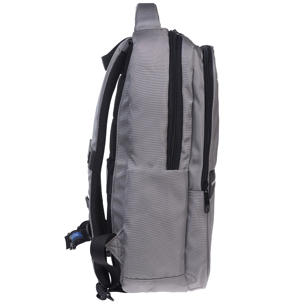 Рюкзак Hatber PRO -Stone Grey- 43х31,5х14,5см полиэстер нагружная стяжка 2 отд. 4 кармана, с USB-выходом
