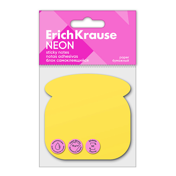 Бумага на л/п  ErichKrause Phone Neon, бумажный, 50 л., желтый
