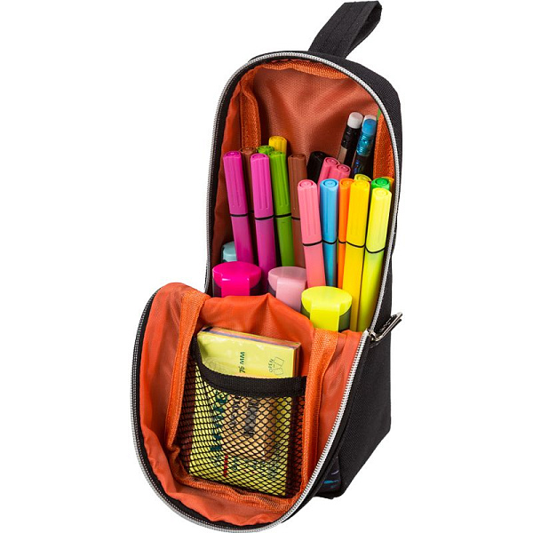 Пенал с петлей прямоуг."deVENTE. Turbo" 21x9x6 см, .вертикал.для 60 пр., на молнии