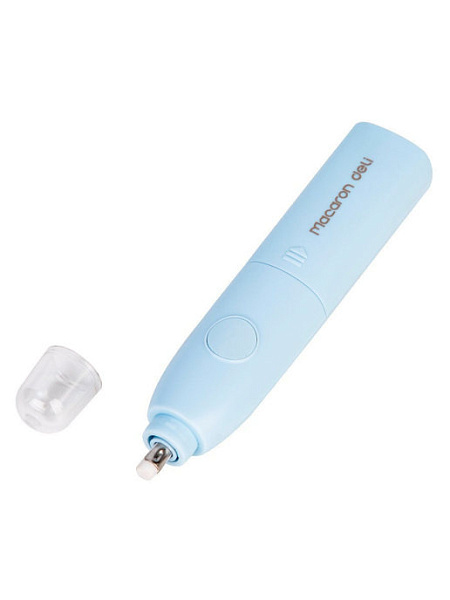 Ластик электрический Deli  Macaron 128х27х22мм со сменными насадками, с вентилятором бл/уа