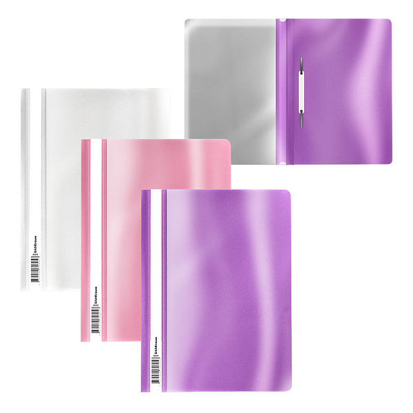 Скоросшиватель А5+ ErichKrause Glossy Candy, ассорти