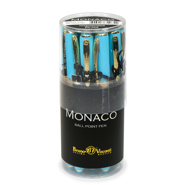 Ручка шарик. 0,5 мм "MONACO" синяя (небесно-голубой корпус)