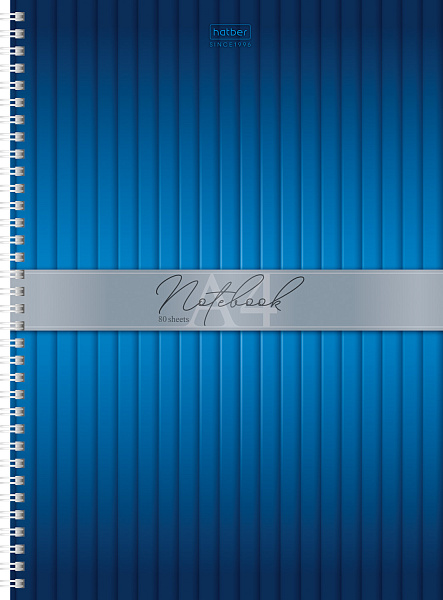 Тетрадь А4 80 л. кл. твердый переплет на гребне "PLISSE" перфорация на отрыв глянц. ламин. 