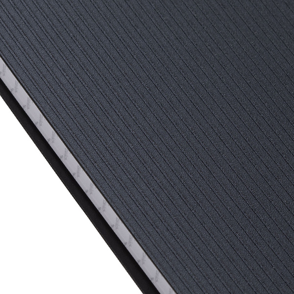 Блокнот А5 80 л. кл. на гребне VELVET Черный Пластиковая обложка 