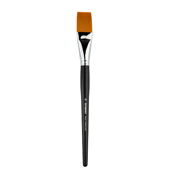 Кисть для акрила Sketchmarker 342 синтетика мягкая плоская ручка короткая №26