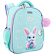 Рюкзак "deVENTE. Junior. Little Rabbit" школьный жесткий 35x27x13 см (14 л) вес 800 г, плотный износостойкий полиэстер с водоотталкивающей пропиткой, 2 просторных отделения на молнии (одно отделение с разделителями для учебников и органайзером, друго